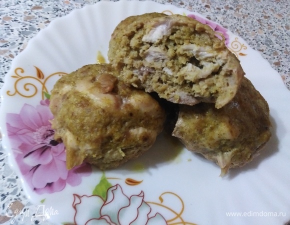 Котлеты из свинины с рубленой курицей и карри