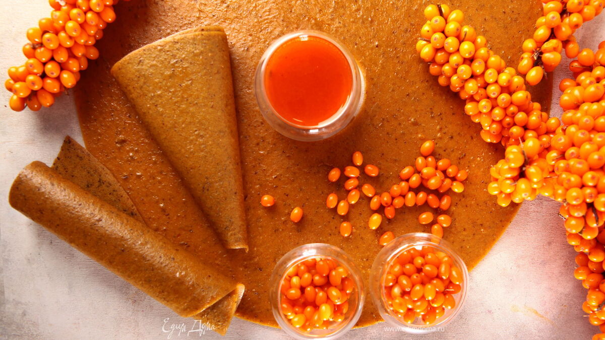 Пастила из облепихи и яблок