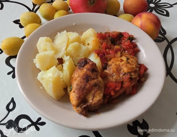 Куриное филе с пряным соусом Куриное филе с пряным соусом