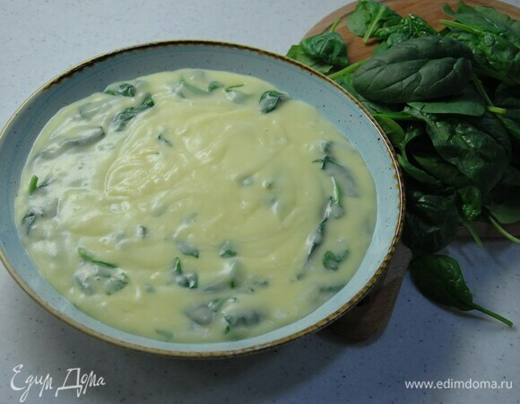 Картофельное пюре со шпинатом и сыром Картофельное пюре со шпинатом и сыром