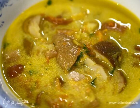 Зимний грибной суп с шалотом и тимьяном Зимний грибной суп с шалотом и тимьяном