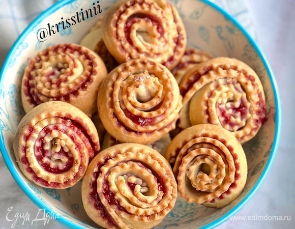 Творожное печенье с джемом Творожное печенье с джемом