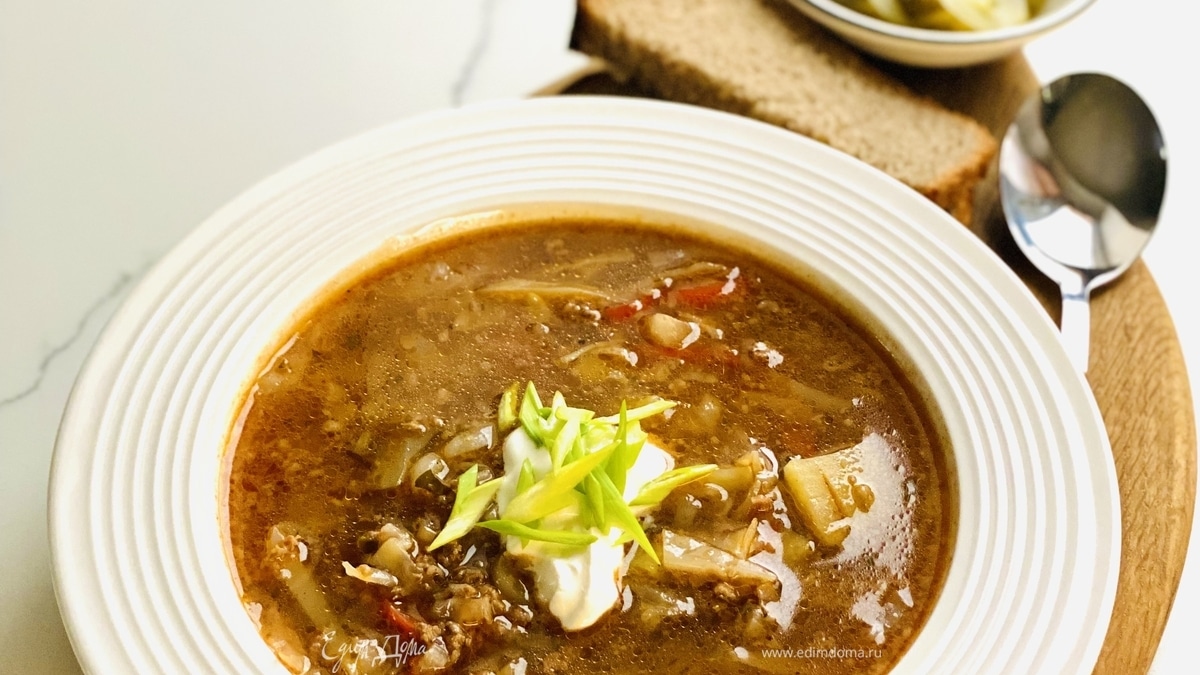 Щи с фаршем