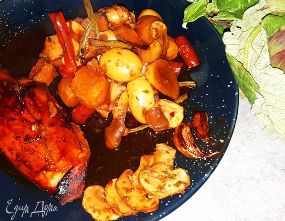 Запеченная курица барбекю