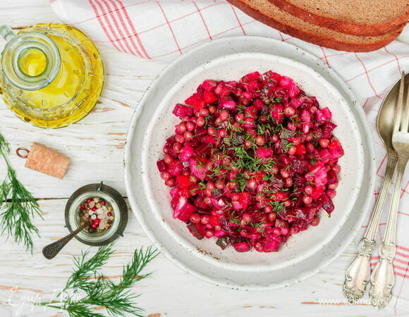 Винегрет с горошком и огурцами