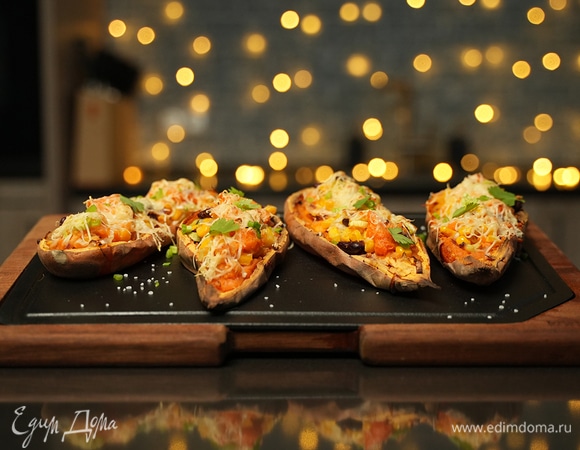 Запеченный батат в мексиканском стиле