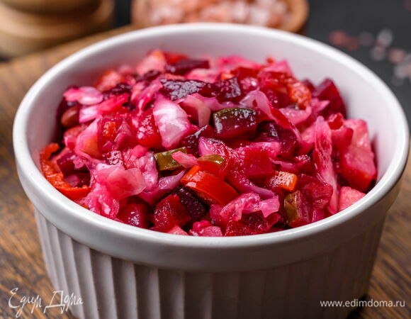 Винегрет с капустой и огурцами Винегрет с капустой и огурцами