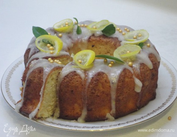 Лимонный кекс с лимонной глазурью Лимонный кекс с лимонной глазурью