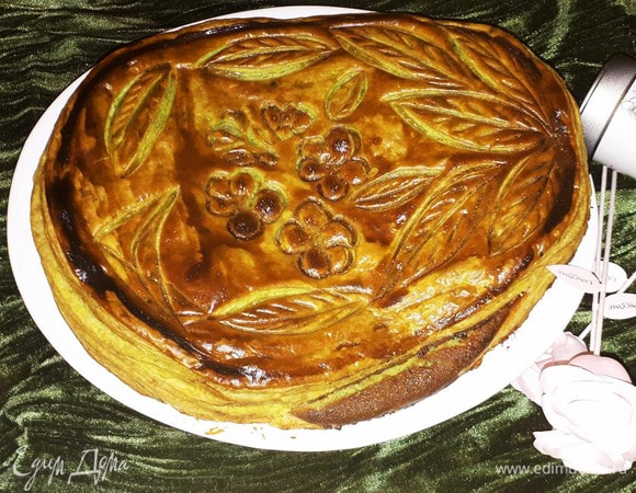 Королевская галета с чаем матча и вишней