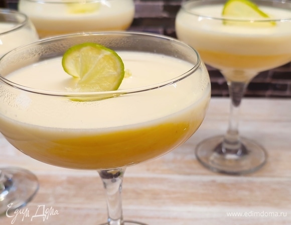 Панна котта с персиками