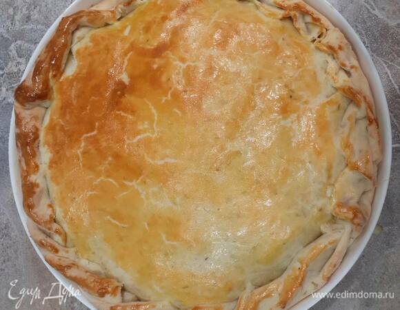 Картофельный пирог с луком-пореем и сыром Картофельный пирог с луком-пореем и сыром