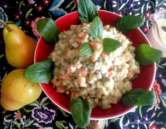 Салат «Рассолс» на постном майонезе