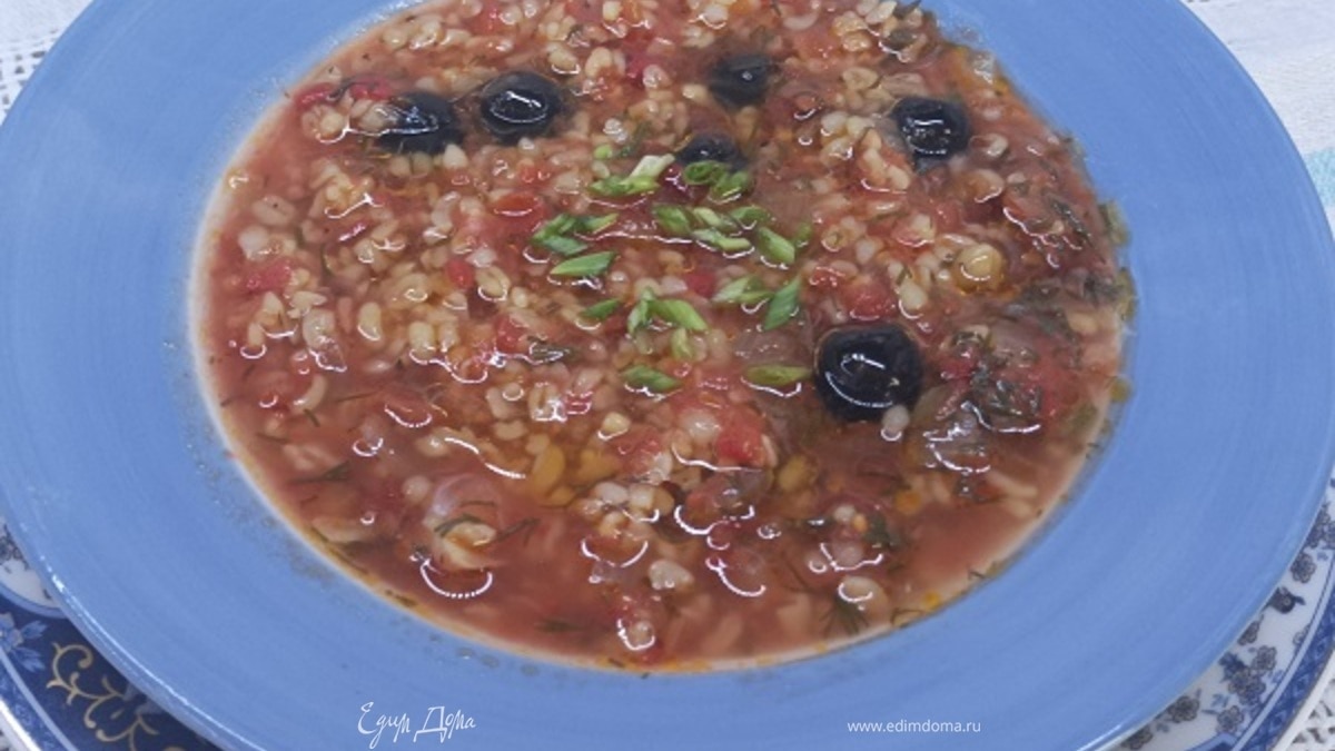 Томатный суп с булгуром