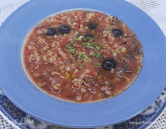 Томатный суп с булгуром Томатный суп с булгуром