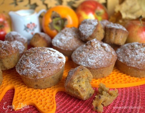 Морковные кексы с семечками