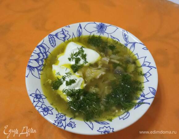 Суп с курицей и квасом