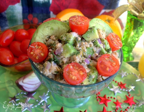  Рыбный салат с авокадо