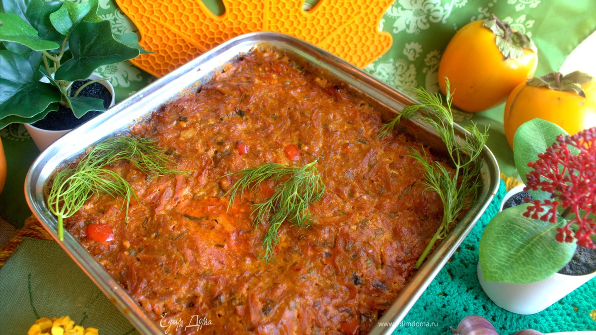 Тефтели под овощной заливкой