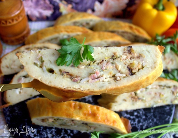 Картофельный рулет с беконом Картофельный рулет с беконом