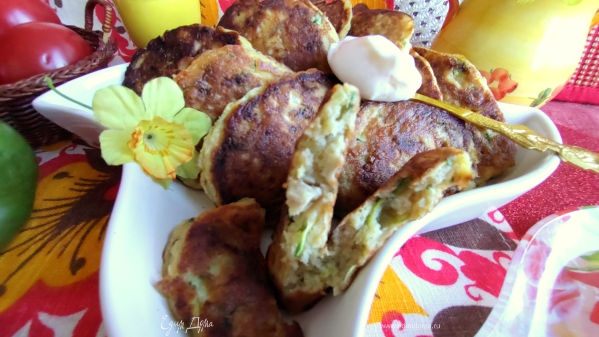Оладьи из цукини на йогурте