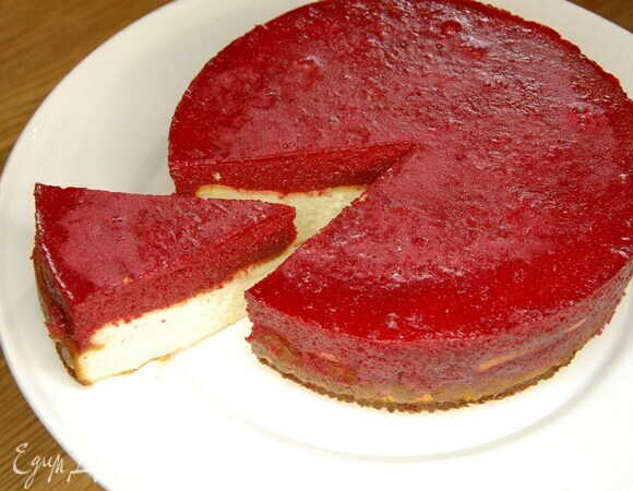 Запеканка с белым шоколадом и вишней 