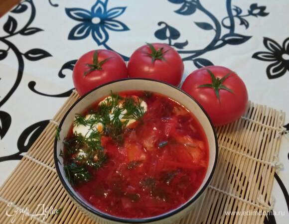 Суп со свеклой и капустой