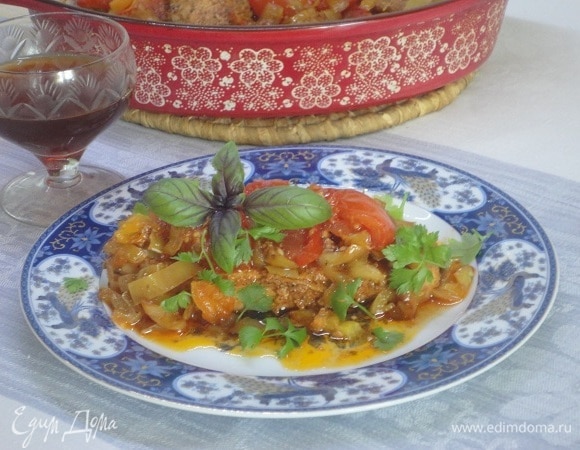 Индейка с овощами