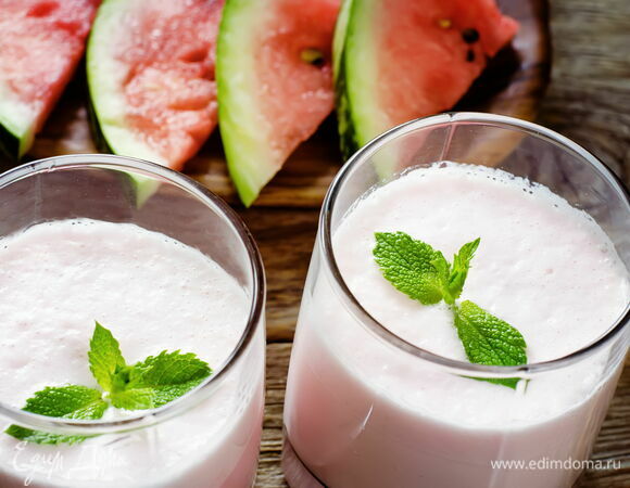 Молочный коктейль с арбузом Молочный коктейль с арбузом