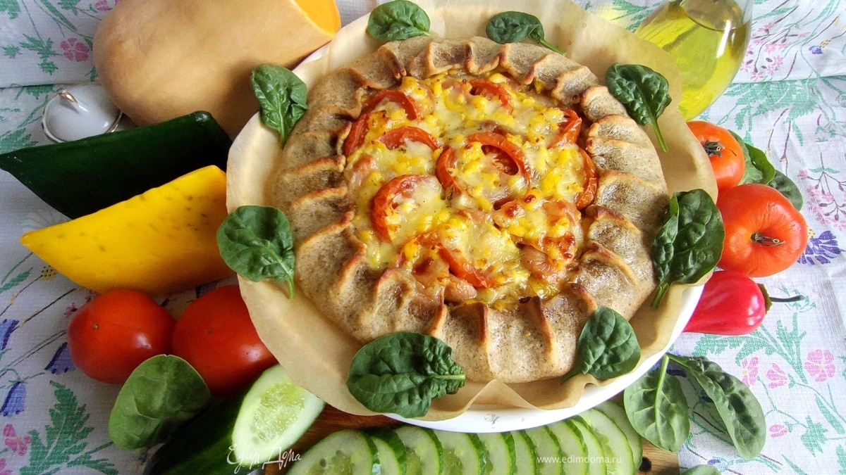 Галета с сыром и овощами