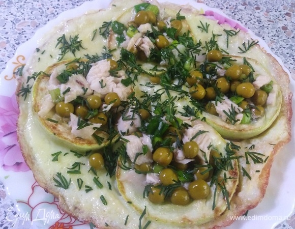 Кабачки с курицей и яйцом Кабачки с курицей и яйцом