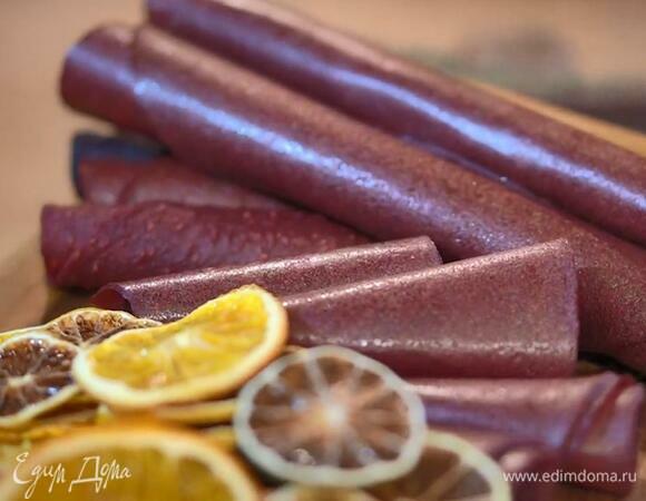 Домашняя пастила из яблок, малины и голубики Домашняя пастила из яблок, малины и голубики