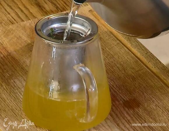 Травяной чай с облепихой, лимоном и апельсином 