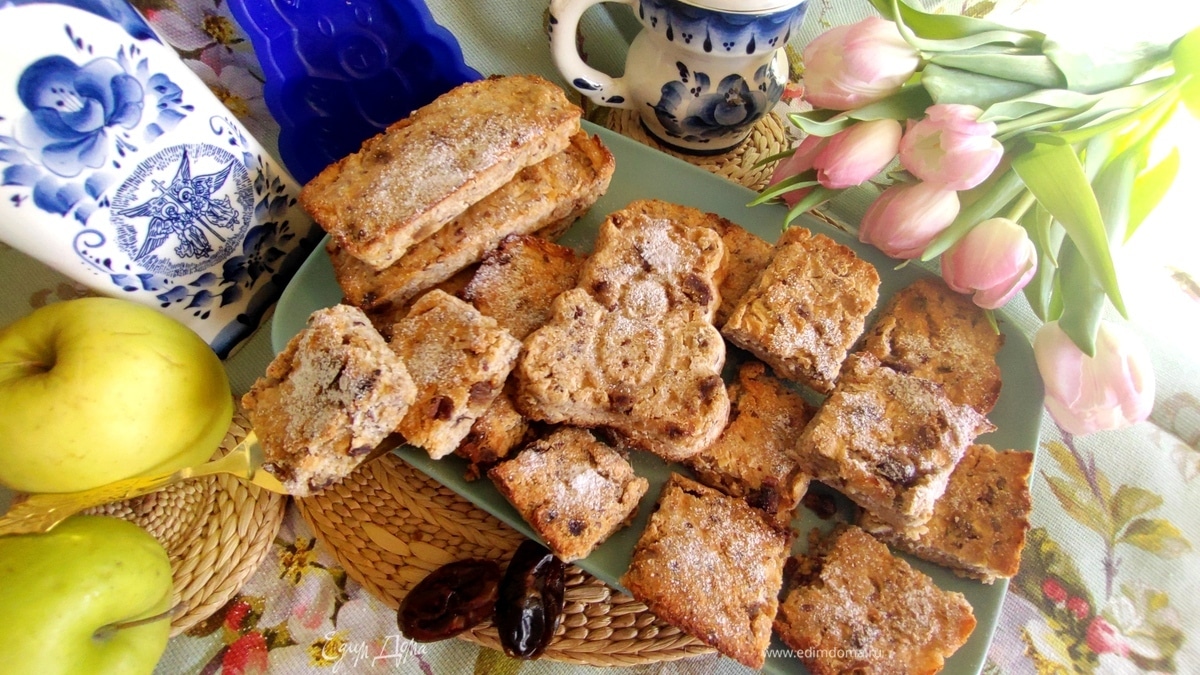 Кокосовое печенье с яблоком