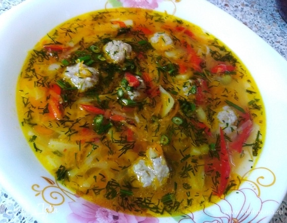 Овощной суп с фрикадельками Овощной суп с фрикадельками