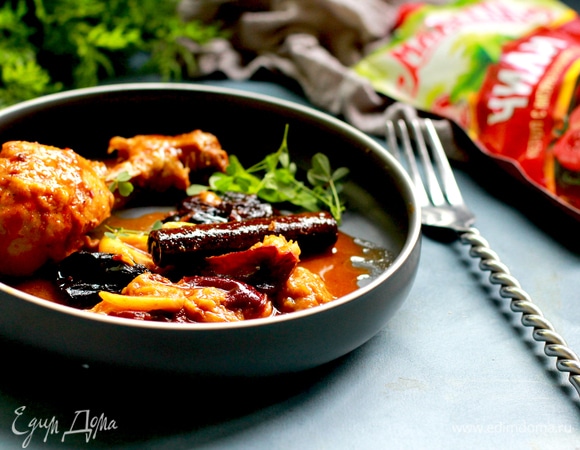 Пряная курица со сливами Пряная курица со сливами