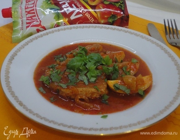 Тушеные свиные котлеты по-венгерски Тушеные свиные котлеты по-венгерски