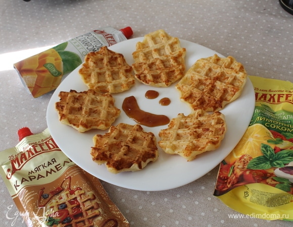 Сырные вафли с карамелью Сырные вафли с карамелью