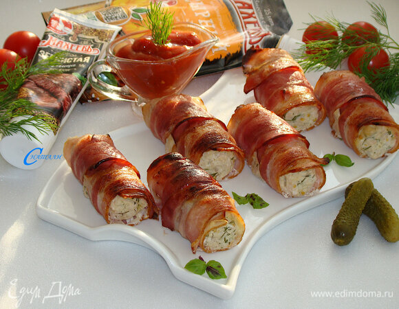 Котлеты из индейки в беконе