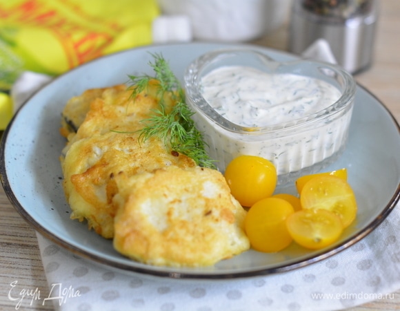 Рыба в нежном кляре с пикантным соусом Рыба в нежном кляре с пикантным соусом