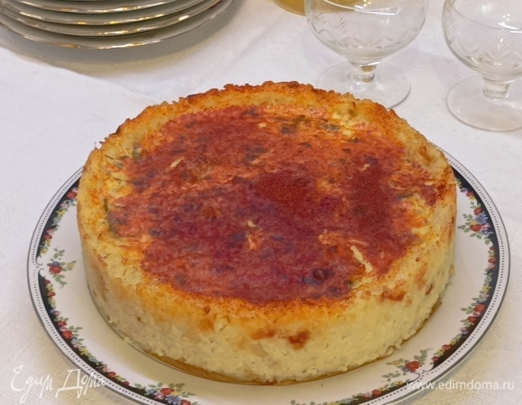 Рисовый пирог с рыбой