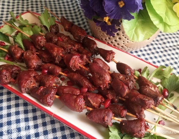 Запеченные куриные сердечки Запеченные куриные сердечки