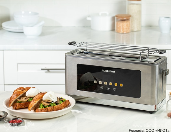 Сэндвич-круассан с горошком и шампиньонами Сэндвич-круассан с горошком и шампиньонами