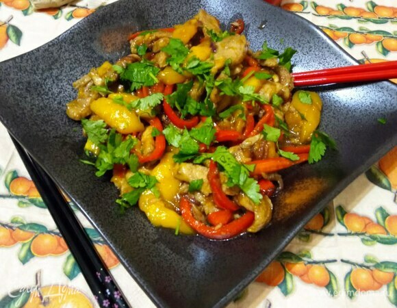 Курица стир-фрай с манго Курица стир-фрай с манго