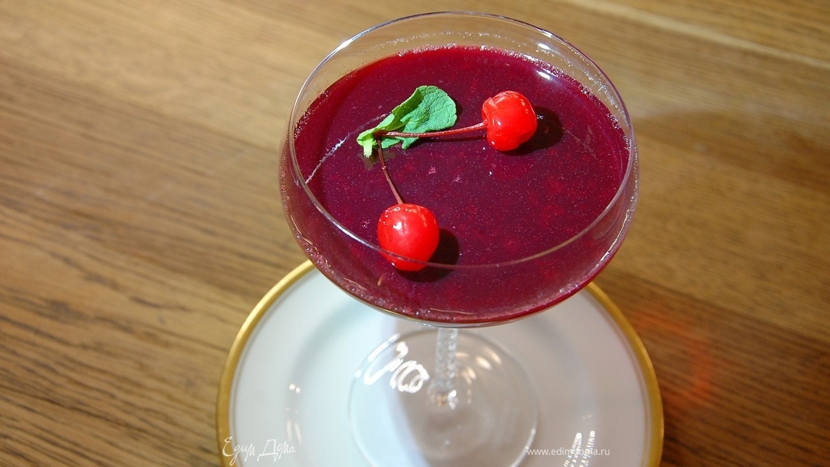 Желе из вишни и апельсина