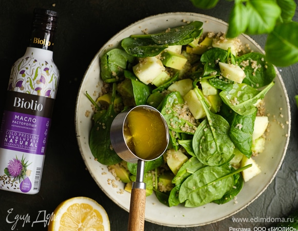 Постный зеленый салат Постный зеленый салат