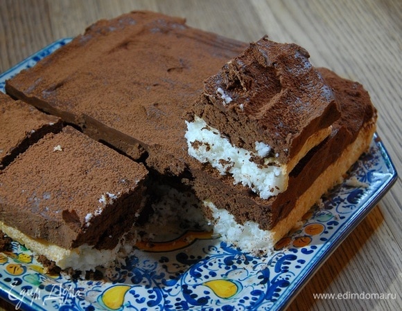 Шоколадно-кокосовый десерт