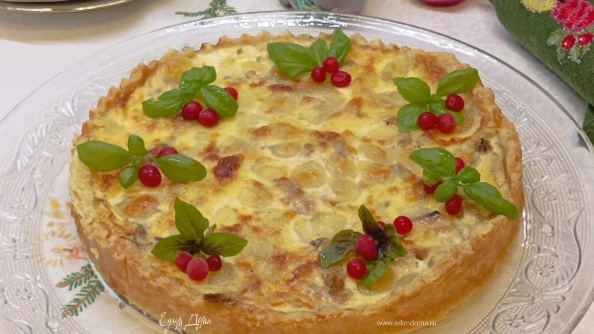 Киш с сыром и тунцом