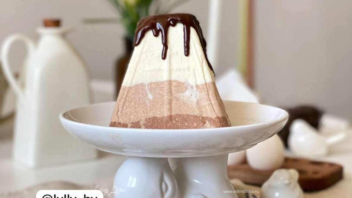 Творожная пасха «Три шоколада»