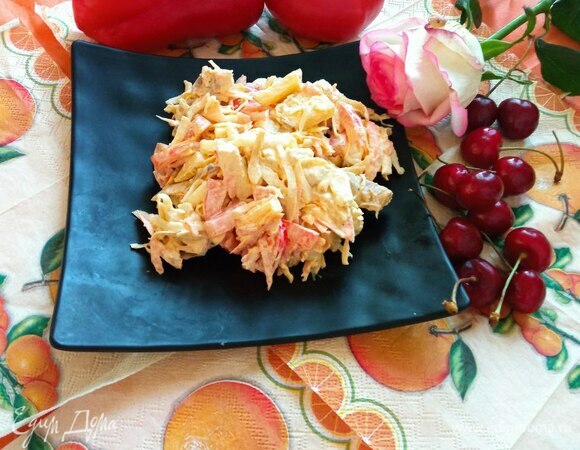 Салат с сельдереем и куриным филе