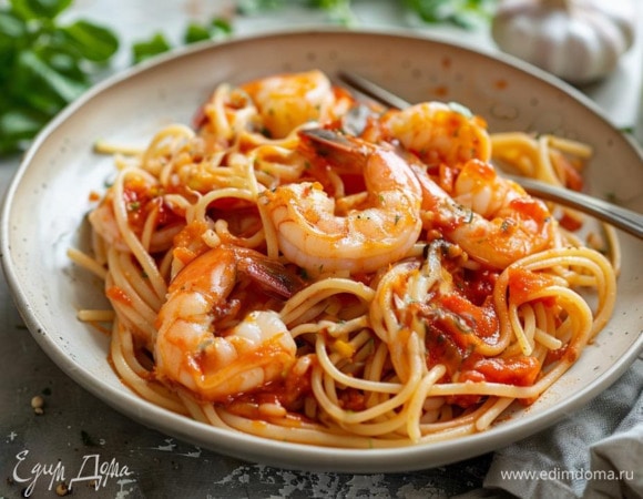 ПП-паста с креветками
